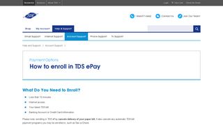 Payment Options | Enrolling in ePay | TDS