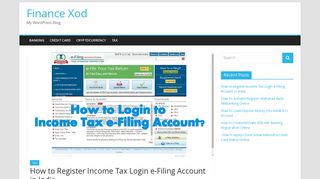 How to Register Income Tax Login e-Filing Account in India
