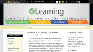 eLearning > e-Learning Day School - TDSB School Websites