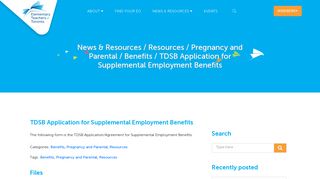 TDSB Application for Supplemental Employment Benefits : Elementary ...