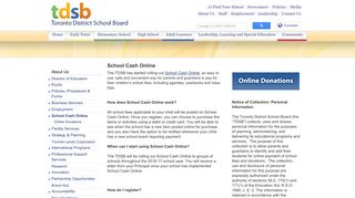School Cash Online - TDSB