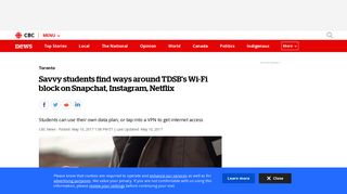 Savvy students find ways around TDSB's Wi-Fi block on Snapchat ...