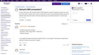 School's Wifi connection? | Yahoo Answers