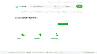 International TDW URLs - TD Ameritrade