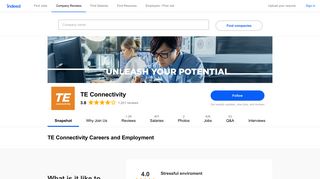 TE Connectivity Careers and Employment | Indeed.com