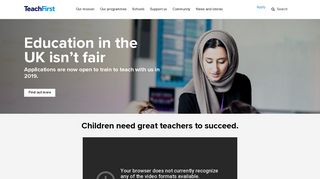 Teach First: Education in the UK isn't fair