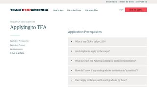 Applying to TFA | Teach For America