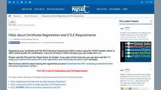 Certificate Registration and New Professional Development ... - NYSUT