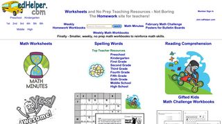 edHelper: Free Worksheets and No Prep Teaching Resources - The ...