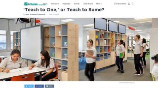 'Teach to One,' or Teach to Some? | EdSurge News