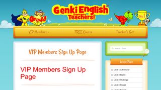 VIP Members Sign Up Page – Genki English