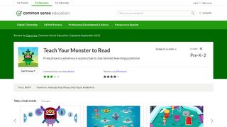 Teach Your Monster to Read Review for Teachers | Common Sense ...