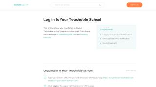 Log in to Your Teachable School – Teachable