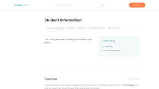 Student Information – Teachable