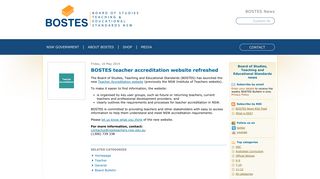 BOSTES teacher accreditation website refreshed - Board of Studies ...