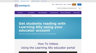 Learning Ally Educator Portal