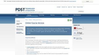 Online Course Access - PDST-Technology in Education