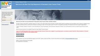New Teacher Finder - NYC DOE - Teachers Support Network