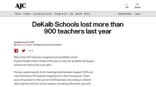 DeKalb Schools lost more than 900 teachers last year - AJC.com