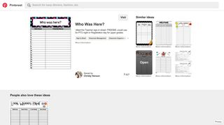 Who Was Here?-Meet the Teacher sign-in sheet- FREEBIE--could use ...