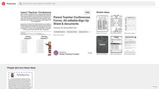 Editable Parent Teacher Conferences Sign Up Sheet | Pre-k ...