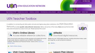 UEN Teacher Toolbox - UEN - Utah Education Network