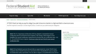 TEACH Grants | Federal Student Aid