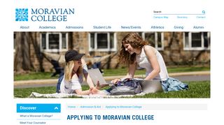 Applying to Moravian College | Moravian College