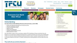 TFCU - Online Banking - Teachers Federal Credit Union