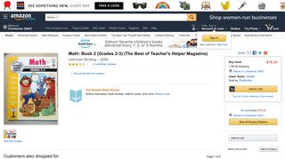 Math: Book 2 (Grades 2-3) (The Best of Teacher's Helper Magazine ...