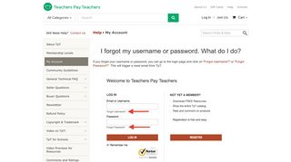 I forgot my username or password. What do I do? | Teachers Pay ...