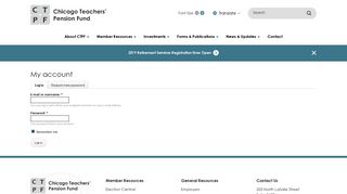 My account - Chicago Teachers' Pension Fund