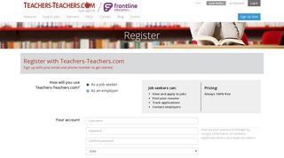 Job Seeker Registration | Teachers-Teachers.com