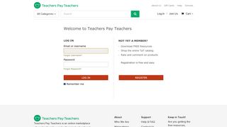 Log In - Teachers Pay Teachers