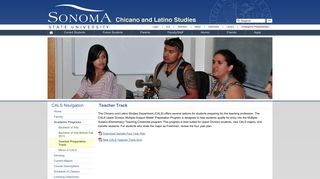 Teacher Track - Chicano & Latino Studies: Sonoma State University
