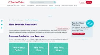 New Teacher Resources: Advice & Professional ... - TeacherVision
