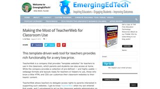 Making the Most of TeacherWeb for Classroom Use | Emerging ...