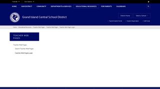 Teacher Web Pages Login - Grand Island Central School District