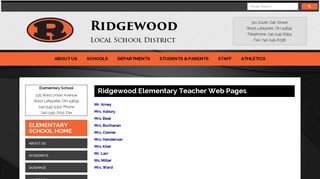 Teacher Web Pages - Ridgewood Local School District
