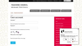 User account | Education Council
