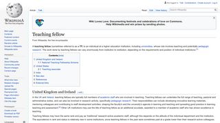 Teaching fellow - Wikipedia