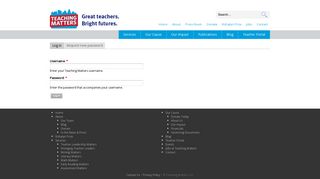 User account | Teaching Matters