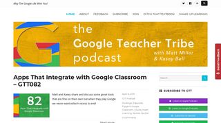 Google Teacher Tribe Podcast - A podcast that provides practical ...