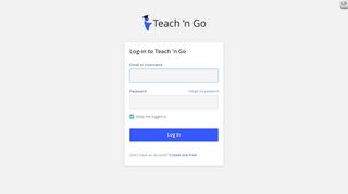 Log In - Teach 'n Go