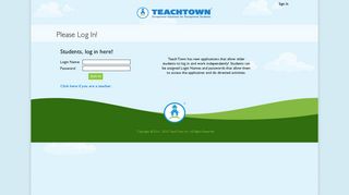TeachTown - Please Log In!