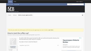 How to reset the coffee cup? | Mercedes-Benz Owners' Forums