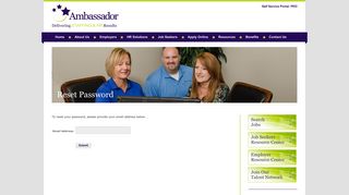 Reset Password - Ambassador Personnel