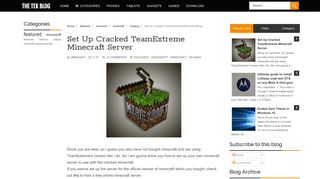 Set Up Cracked TeamExtreme Minecraft Server | The Tek Blog