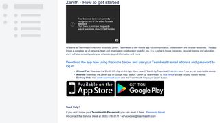 Zenith - How to get started - Help - TeamHealth Wiki