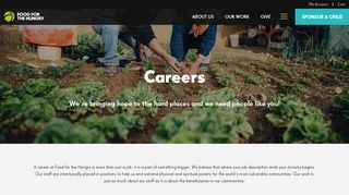 Food for the Hungry Jobs - Open Positions - U.S. and International ...